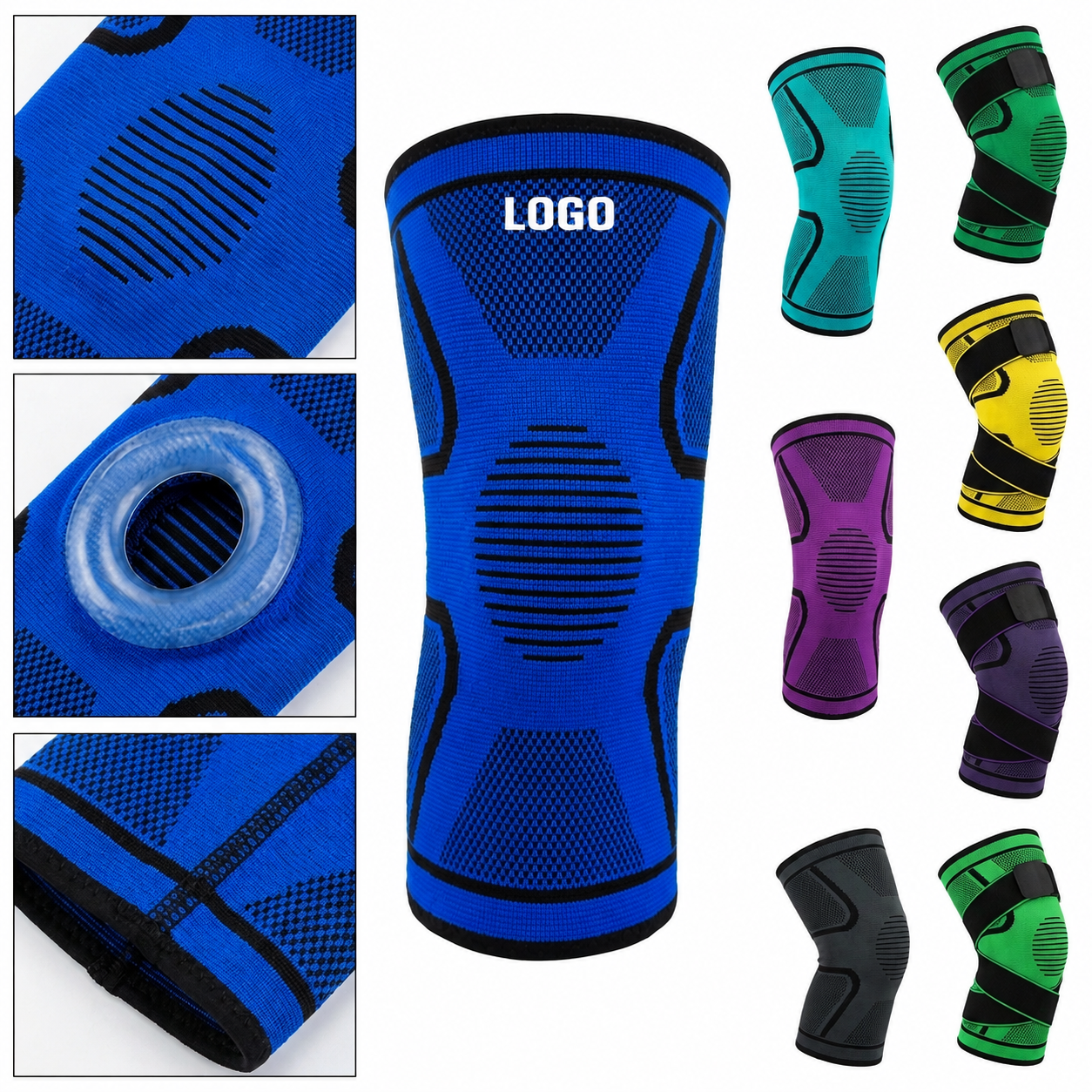 Performance Knit Compression Knee Sleeve with Integrated Stabilizer
