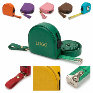 60" Retractable Soft Tape Measure with Vegan Leather Storage Case