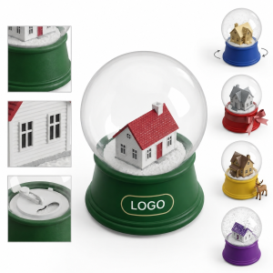 Illuminated Miniature House Resin Snow Globe